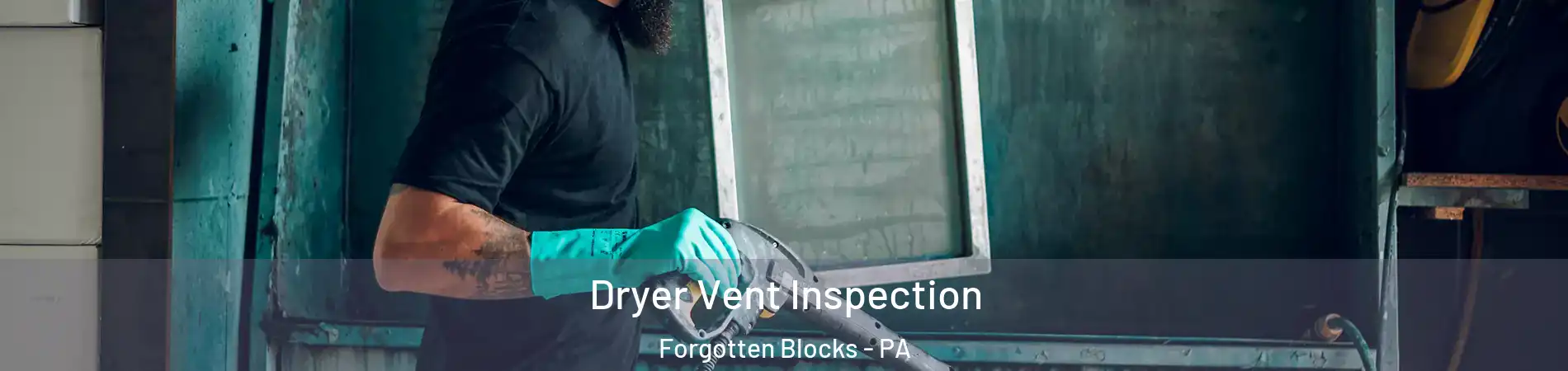 Dryer Vent Inspection Forgotten Blocks - PA